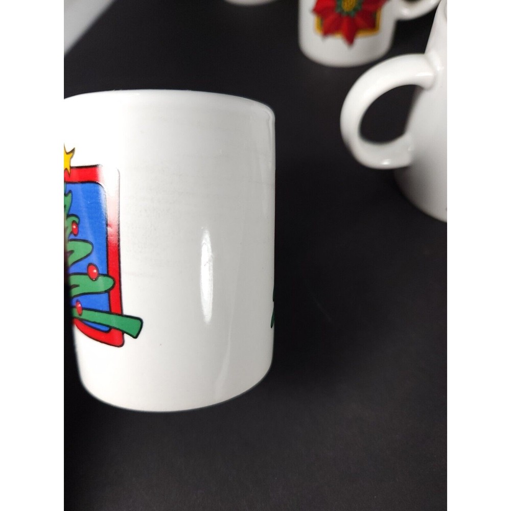 Set Of 9 Vintage‎ small demitasse espresso Christmas Mugs Cups - Picture 7 of 12